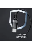 Xiaomi Redmi 8 8A 9 K20 K30 Pro Şarj Kablosu Type-C to Type-C 1.2M 100W Hızlı Şarj Data Az-LS38CC - 3