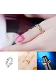 Vipfoni Çelik Unisex Üçlü Alyans Stres Yüzüğü - 2