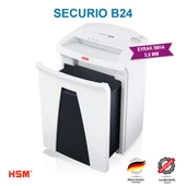 HSM SECURIO B24 Evrak İmha Makinesi / Kağıt Kırpma Makinesi - Düz/Şerit kesim 5,8mm- 35lt - 4
