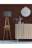 Lumexx SEHBALI TRİPOD YANIK LAMBADER SİLİNDİR KOYU GRİ ABAJURLU - 3