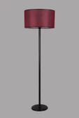 Lumexx MERCAN LAMBADER SİYAH SİLİNDİR HASIR BORDO ABAJURLU - 2