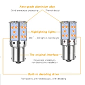 1156 Dekoratif led ampul tek duy canbuslı turuncu 12v / LAAM945-1 - 5