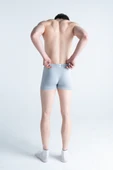 Mercan Erkek Çok Renkli 3'lü Likralı Pamuklu Boxer (GRİ BORDO PERFECTION) - 7