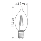 Cata 4W LED Filament Kıvrık Buji Ampul Günışığı E14 CT-4062G - 4