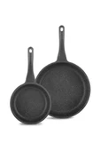Eda FOCUS Döküm Granit 2'li Tava Seti (Orta Boy 24Cm+ Büyük Boy 28Cm) - 1