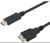 Type C to Usb 3.0 Taşınabilir Hardisk Kablosu 3 Metre - 1