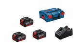Bosch GBA 18V 3x4ah + GAL 18V-40 + L-box - 1