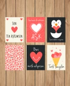 Sevgililer günü kartları- 14 şubat hediye kartı -6 ADET- thumbnail 2