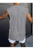 Erkek NY Baskılı Oversize Kolsuz T-shirt thumbnail 7