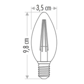 Cata 4W LED Filament Buji Ampul Günışığı E14 CT-4066G - 2