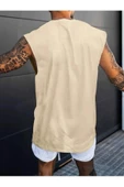 Erkek NY Baskılı Oversize Kolsuz T-shirt thumbnail 9
