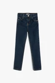 Koton Erkek Çocuk Kot Pantolon Ayarlanabilir Lastikli Pamuklu - Slim Jean - 1