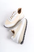 Sersp Beyaz Krem Sneaker Hafif Günlük Spor Ayakkabı - 2