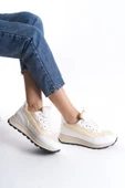 Sersp Beyaz Krem Sneaker Hafif Günlük Spor Ayakkabı - 3