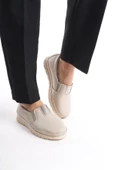 Kadın Comfort Ayakkabı Yanı Lastik Detaylı Önü Taşlı Ortopedik Günlük Ayakkabı - 2