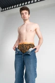 Mercan Erkek Çok Renkli 3'lü Likralı Pamuklu Boxer (SİYAH LACİVERT GEOMETRİK) - 2