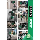 HAIS PRO JM-125A Çift Akülü 6 Kademeli Taşlama Makinesi 125 mm 1000 Watt 21V DC 4.0AH - 6