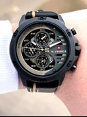 Naviforce Deri Kordon İç Fonksiyonları Aktif 3 Atm Suya Dayanıklı Erkek Kol Saati E.NVF.K.9110AS thumbnail 3