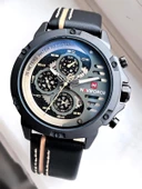 Naviforce Deri Kordon İç Fonksiyonları Aktif 3 Atm Suya Dayanıklı Erkek Kol Saati E.NVF.K.9110AS thumbnail 6