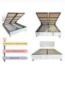 ÇINAR Çift Kişilik Sandıklı Baza Başlık Seti RENK SEÇENEKLİ (YATAK DAHİL DEĞİLDİR) 140x200 - 2