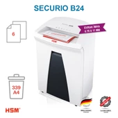 HSM SECURIO B24 - Parçacık kesim 0.78X11mm- Evrak İmha Makinesi / Kağıt Kırpma Makinesi - 35lt - 3