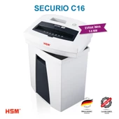 HSM SECURIO C16 Evrak İmha Makinesi / Kağıt Kırpma Makinesi - Düz/şerit kesim 5,8mm- 25lt - 4