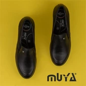 Muya Siyah Belezza 6 Noktalı Hakiki Deri Kışlık Ayakkabı - 6