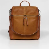 Jacquline Taba Nubuk Deri Lilly-S Kadın Sırt ve Omuz Çantası thumbnail 1