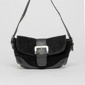 Jacquline Siyah Ourea Kadın Hakiki Nubuk Omuz Çantası thumbnail 1