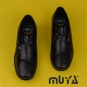 Muya Siyah Mary 6 Noktalı Hakiki Deri Mevsimlik Ayakkabı - 8