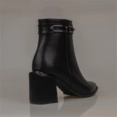 Trend Adımlar Siyah Licity Kadın Topuklu Klasik Sade Bot thumbnail 7