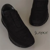 Slayka Siyah Gabo Hakiki Nubuk Deri Mevsimlik Erkek Ayakkabı thumbnail 6