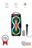 Torima D36 RGB Işıklı Mikrofonlu Kumandalı TWS Bluetooth Hoparlör Speaker - 1