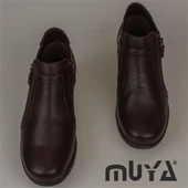 Muya Kahverengi Kadın Hakiki Deri Comfort Bot - 4