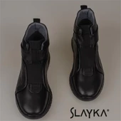 Slayka Siyah Magnus Erkek Hakiki Deri Günlük Bot - 6
