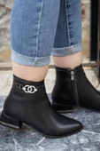 Trend Adımlar Siyah Pearl Kadın Klasik Bot thumbnail 4