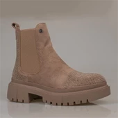 Pierre Cardin Vizon Taş Detaylı Süet Kadın Chelsea Bot thumbnail 3