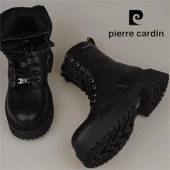 Pierre Cardin Siyah Kauçuk Taban Kadın Postal Bot - 5