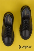 Slayka Siyah Slayka Glacier Hakiki Deri Erkek Casual Ayakkabı thumbnail 4