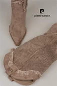 Pierre Cardin Vizon Kadın Klasik Taşlı Uzun Süet Bot - 6