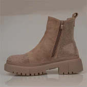 Pierre Cardin Vizon Taş Detaylı Süet Kadın Chelsea Bot thumbnail 4