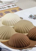 Çizgili Silikon Kek Kalıbı - 6lı Kurabiye Kalıbı - Isıya Dayanıklı - 4
