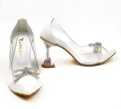 Seribo Sindirella 10 cm Topuklu Şeffaf Stiletto Kadın Ayakkabı thumbnail 6