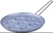 Tantitoni Gri Mavi Renk Granit Pankek Tavası 28CM -7 Bölmeli (Çelik Kulp) - 1