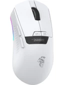 Throne Raito RefleX 26000 Dpi Pixart PAW 3395 OLED Ekran & Makro Yazılım PTFE Kaplama 59gr RGB Kablosuz Gaming Mouse (2.4Ghz + BT + Type-C) - 3
