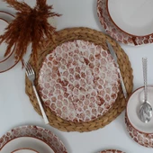 Snake 18 Parça Yemek Takımı Karamel - 1