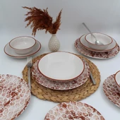 Snake 18 Parça Yemek Takımı Karamel - 4