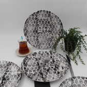 Snake 25 Cm Servis Tabağı Siyah - 1