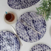 Snake 25 Cm Servis Tabağı Mavi - 2