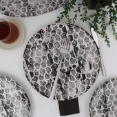 Snake 25 Cm Servis Tabağı Siyah - 3